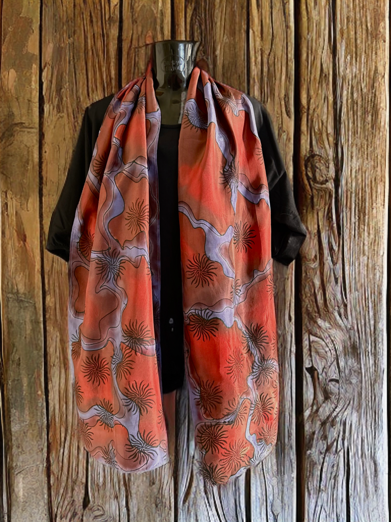 INDIGO ROUGE SILK SCARF