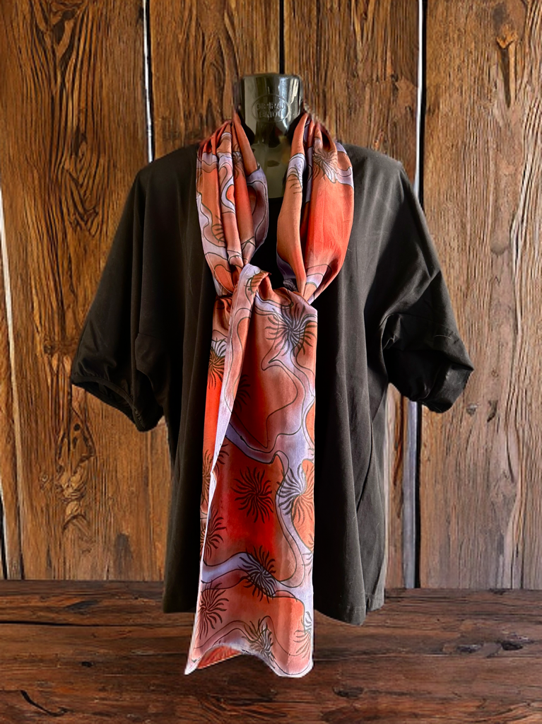 INDIGO ROUGE SILK SCARF