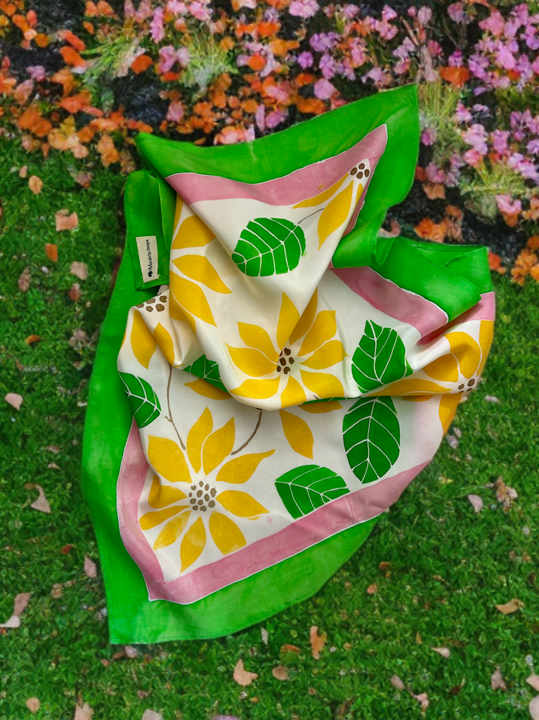GARDEN POP SILK SCARF