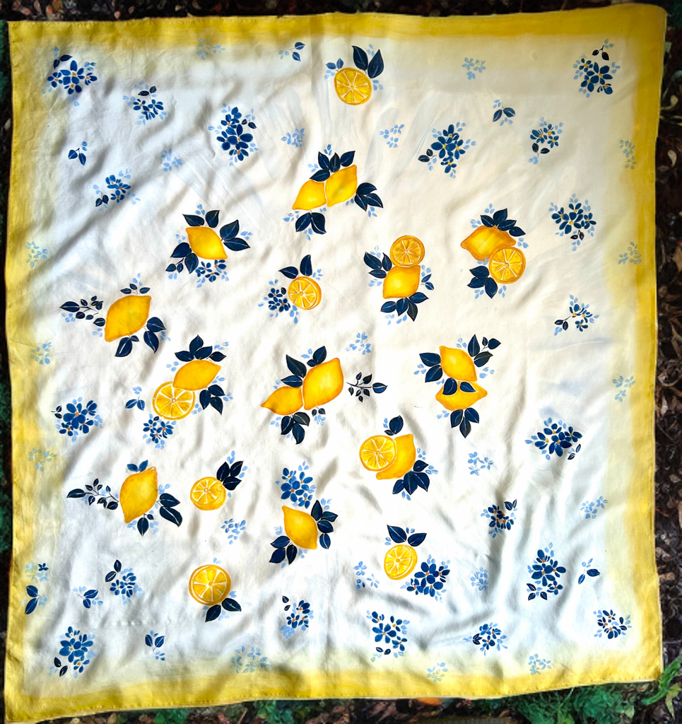 LEMON ZEST SILK SCARF