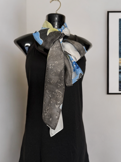 IVORY ECLIPSE – HANDPAINTED SILK SCARF