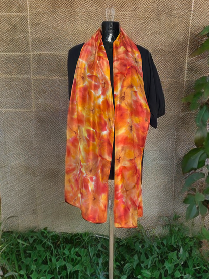 BLAZING EMBER SILK SCARF