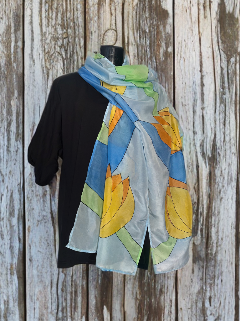 SUMMER BLOOM SILK SCARF
