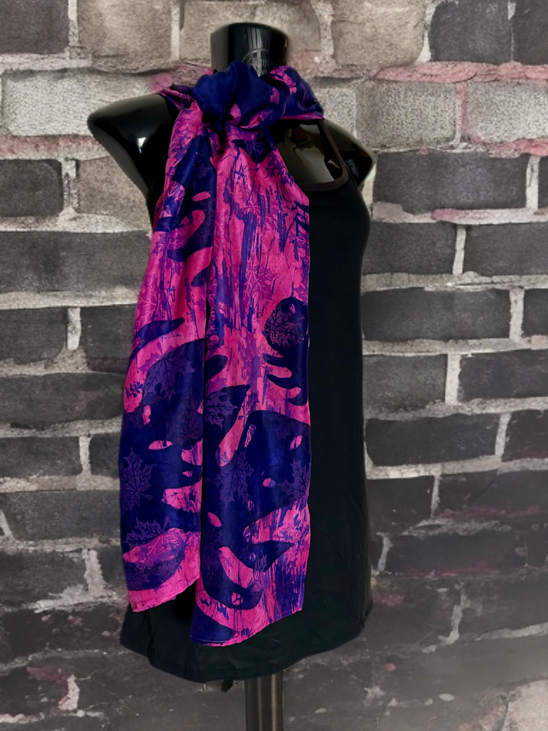 AUTUMN CASCADE SILK SCARF