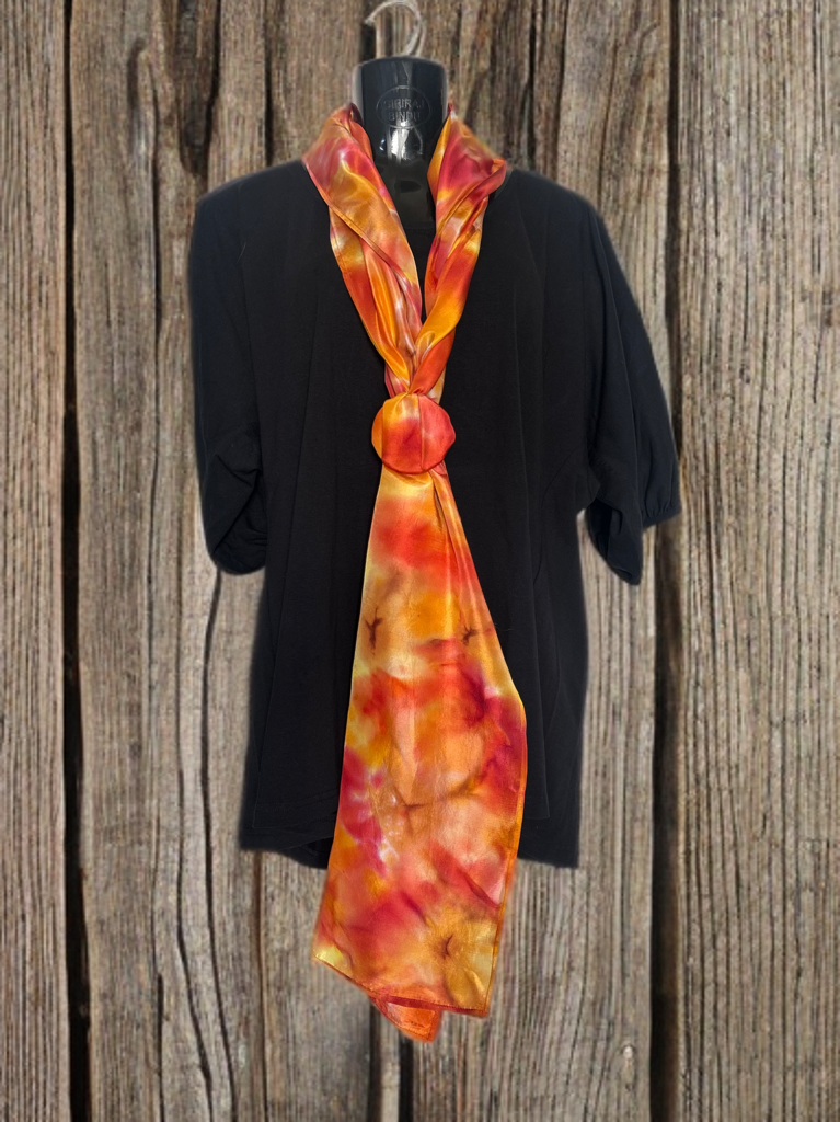 BLAZING EMBER SILK SCARF