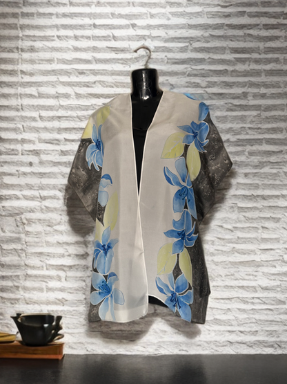 IVORY ECLIPSE – HANDPAINTED SILK SCARF