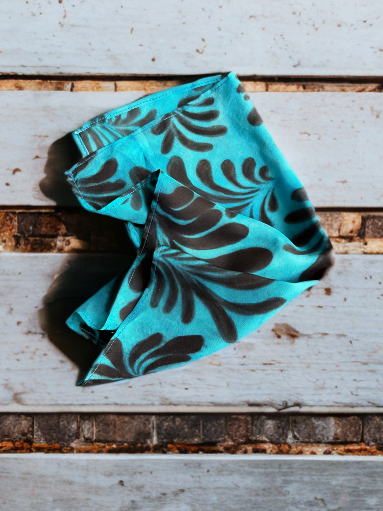 TIDAL FERN – HANDPAINTED SILK POCKET SQUARE