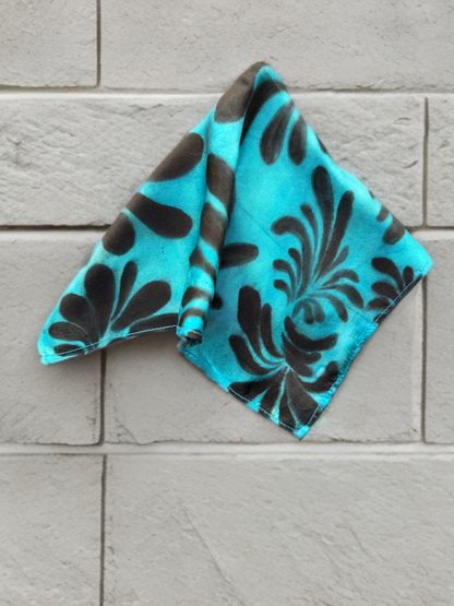 TIDAL FERN – HANDPAINTED SILK POCKET SQUARE