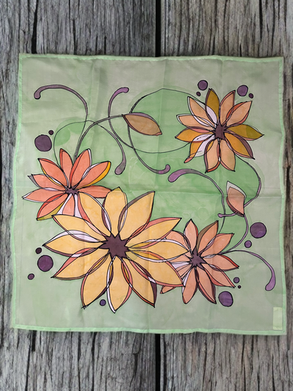GREEN MEADOWS SILK SCARF