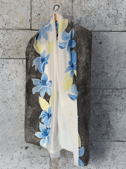 IVORY ECLIPSE – HANDPAINTED SILK SCARF