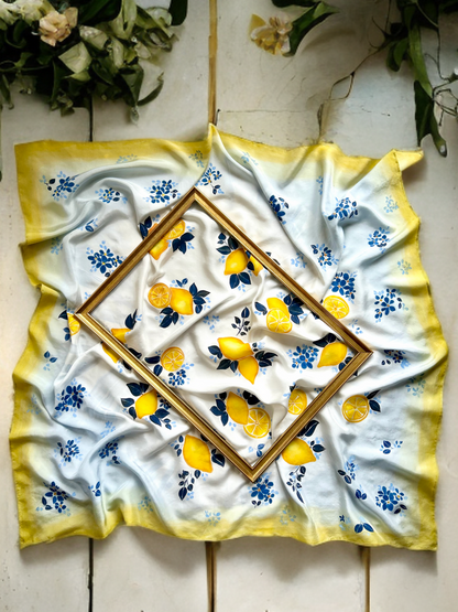 LEMON ZEST SILK SCARF