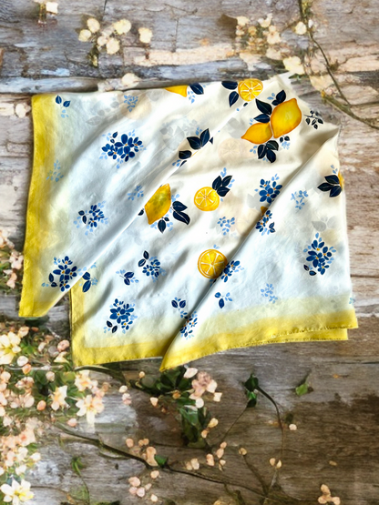 LEMON ZEST SILK SCARF
