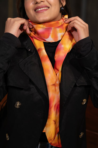BLAZING EMBER SILK SCARF
