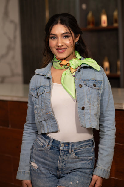 GREEN MEADOWS SILK SCARF