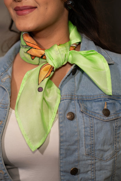 GREEN MEADOWS SILK SCARF