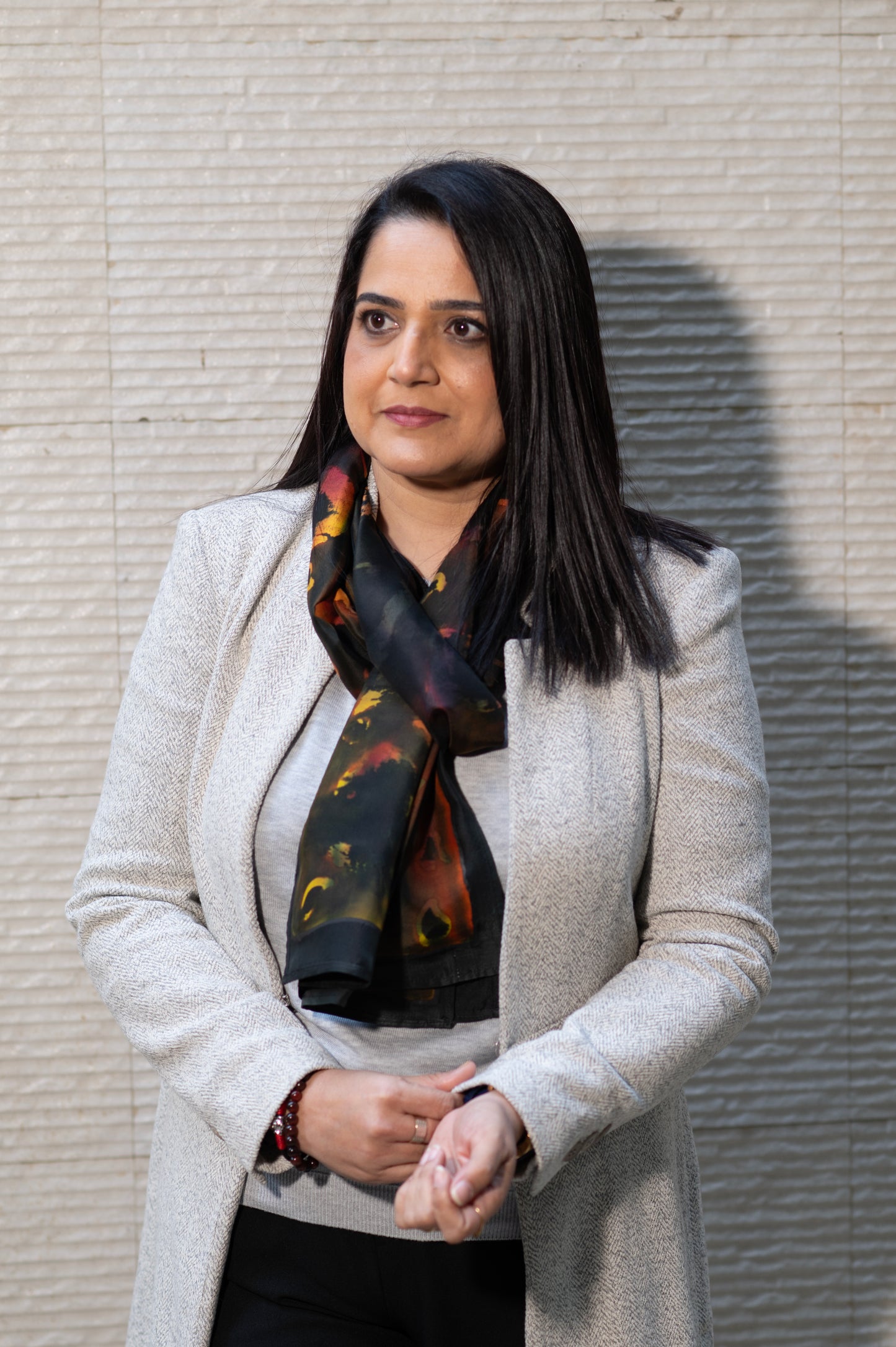 MIDNIGHT WHIMSY SILK SCARF