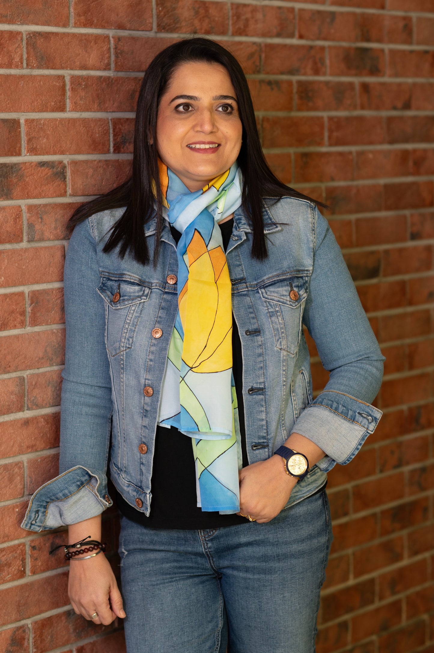 SUMMER BLOOM SILK SCARF