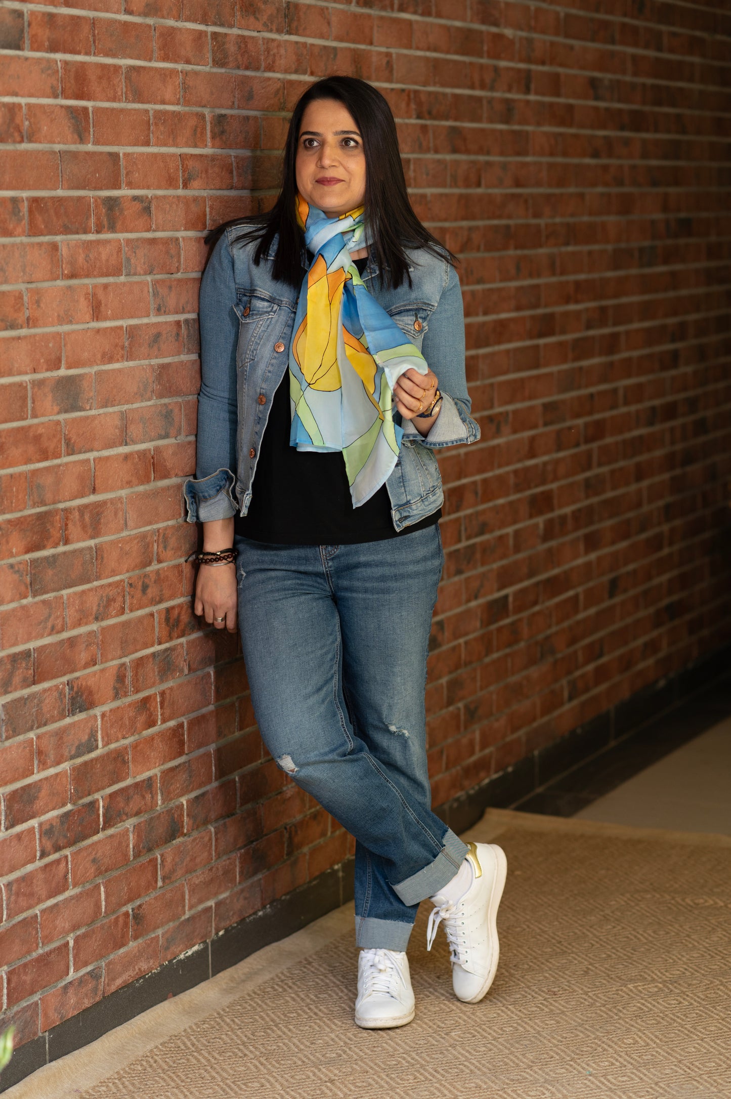 SUMMER BLOOM SILK SCARF