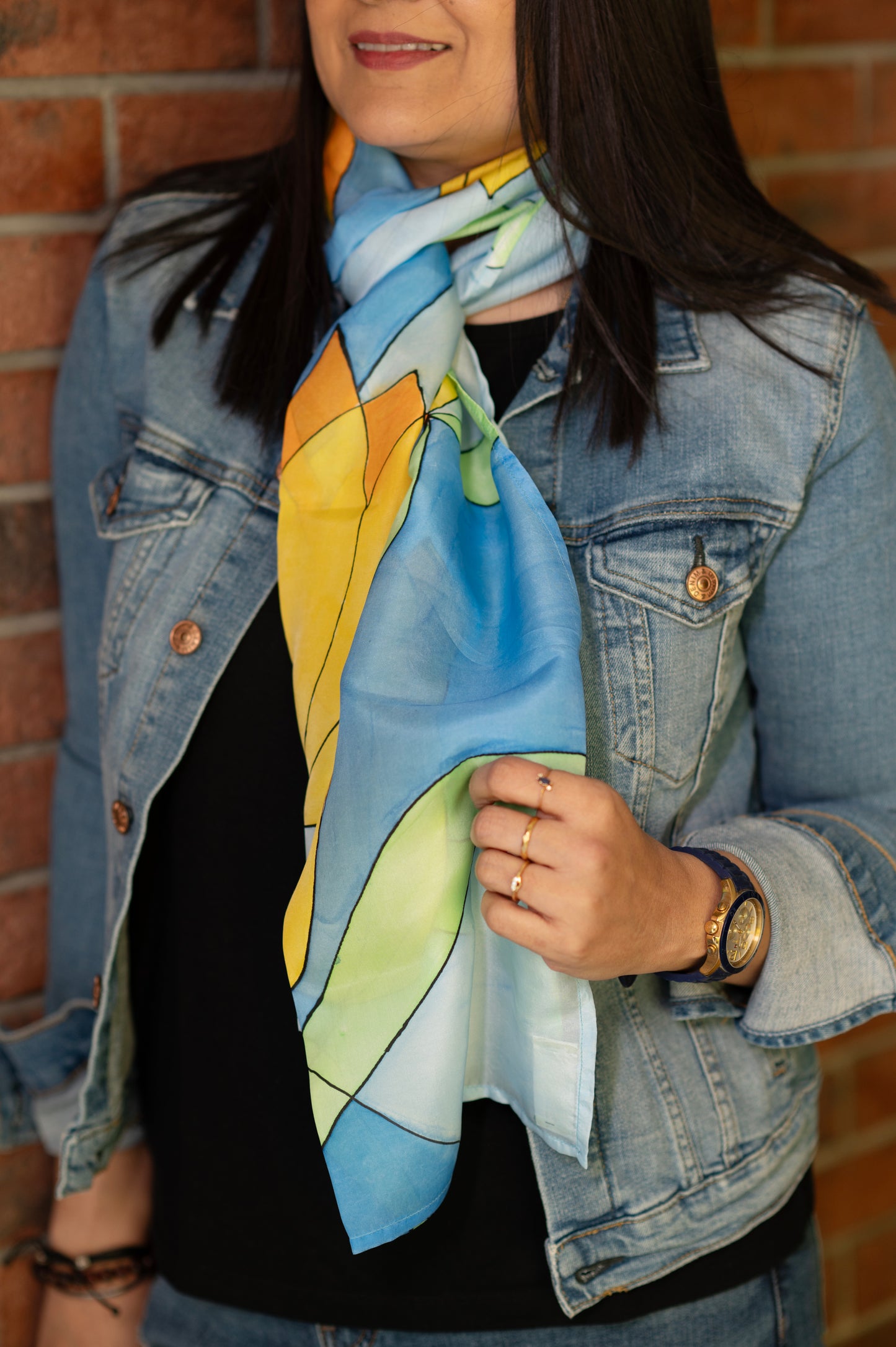 SUMMER BLOOM SILK SCARF