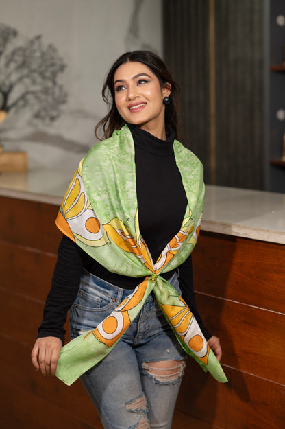 FLUTTER CHARM SILK SCARF