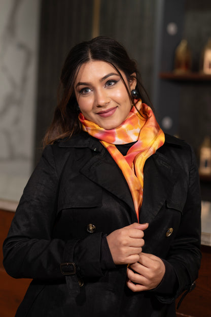 BLAZING EMBER SILK SCARF