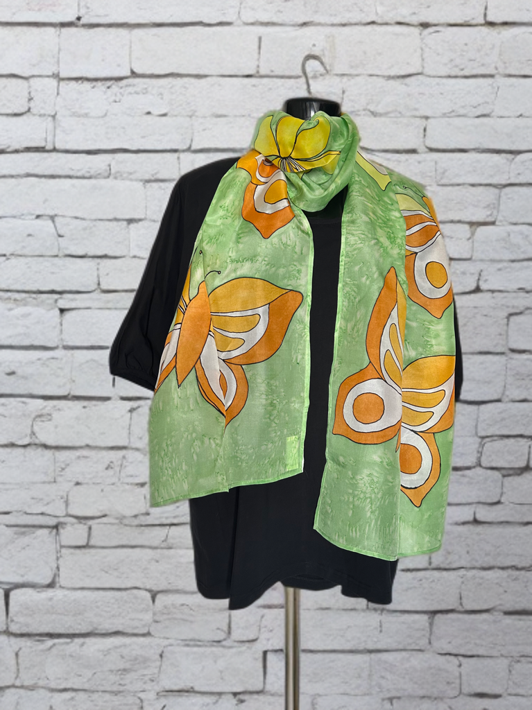 FLUTTER CHARM SILK SCARF