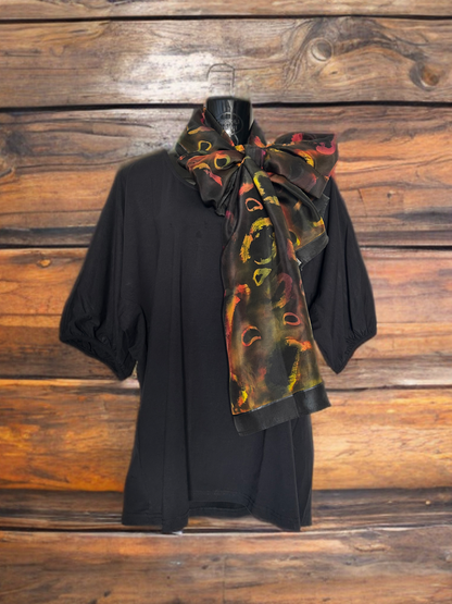 MIDNIGHT WHIMSY SILK SCARF
