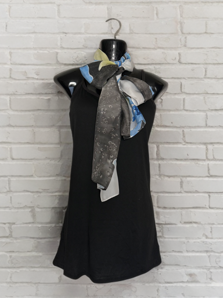 IVORY ECLIPSE – HANDPAINTED SILK SCARF