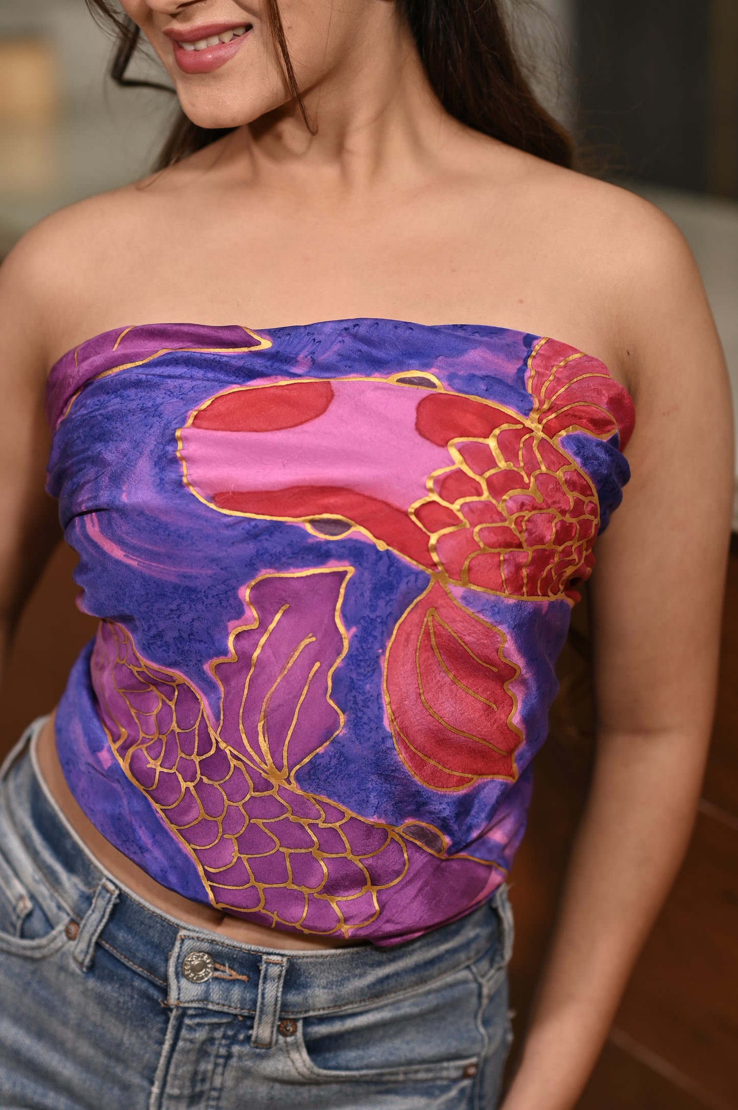 CELESTIAL KOI SILK SCARF