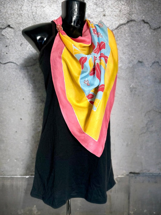 SUNBURST BLOSSOM SILK SCARF