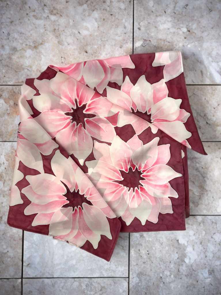 DAHLIA BLOOM SILK SCARF