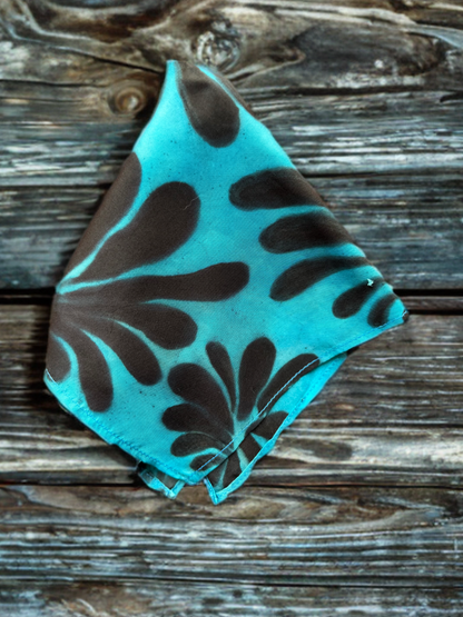 TIDAL FERN – HANDPAINTED SILK POCKET SQUARE