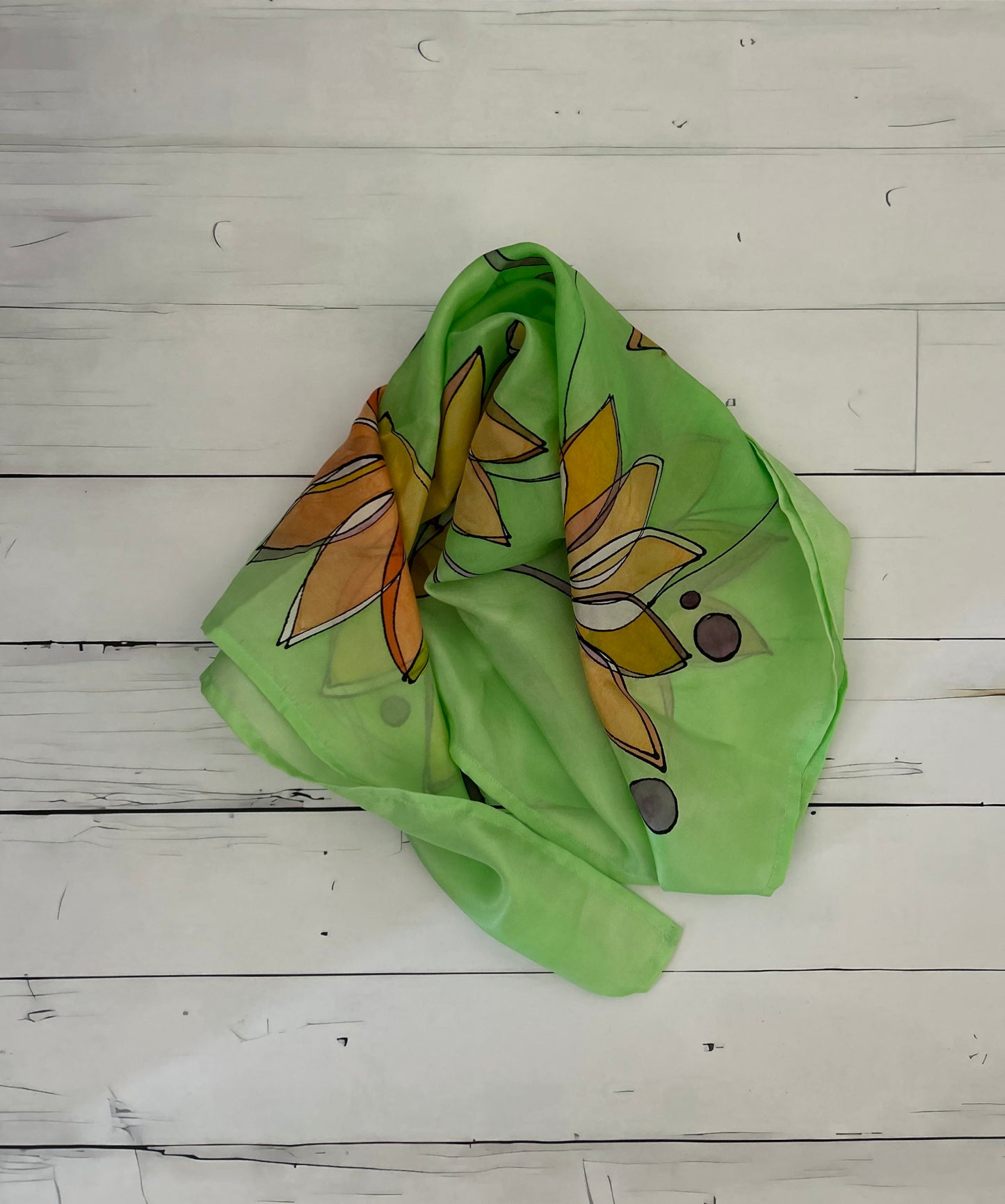 GREEN MEADOWS SILK SCARF