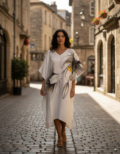 IVORY BLOOM KAFTAN
