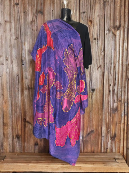 CELESTIAL KOI SILK SCARF