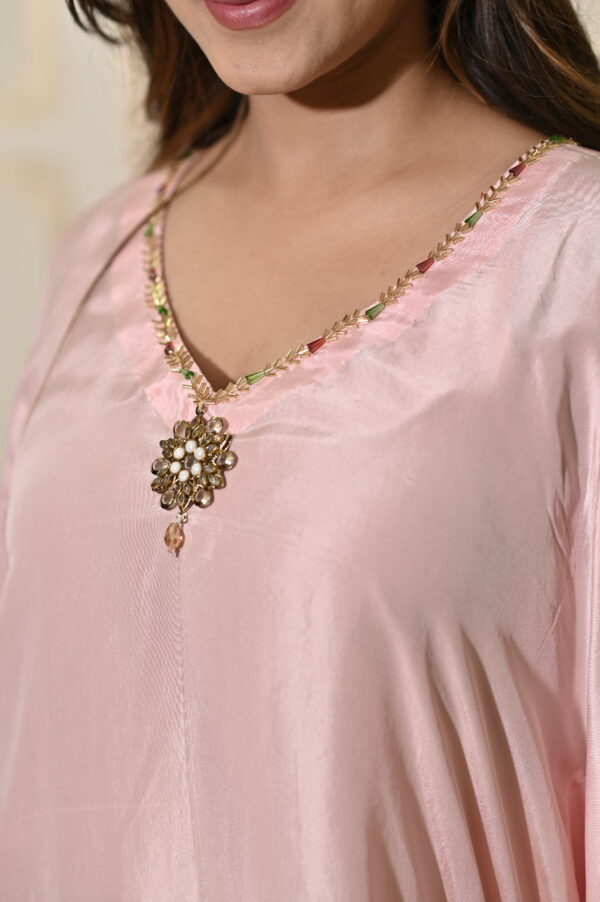 Peach Silk Kaftan - Image 3